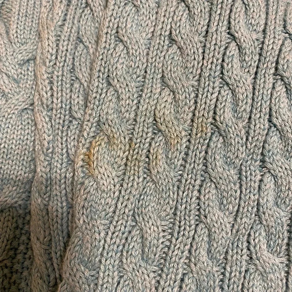 Croft & Barrow Turquoise Comfy Cable Knit Turtleneck Sweater Size Large - Picture 10 of 12